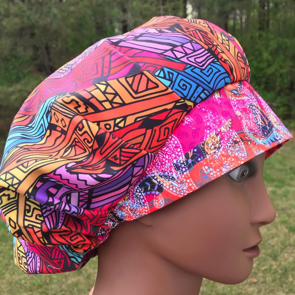Scrub Hat Bouffant Polyester Multicolored - image 2